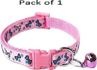 DogTrust Dog & Cat Printed Neckband (Small, Pink) Bell Dog & Cat Collar Charm