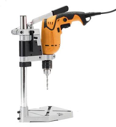 XDLB Table Stand Drill Machine Stand for Hand Drill Universal Bench Clamp Drill Press Floor Workbench Repair Tool for Drilling Collet Workshop Single Hole Aluminum base (Material-Metal, Color-Multi) DS511 Angle Drill