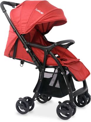 LuvLap Spark Baby Stroller/Pram with 5 Point Safety Harness, Reversible Handle bar, Looking Window, Multi Level Recline & Adjustable footrest, Extendable Canopy, for Babies 0-3 Years Twin Strollers & Prams