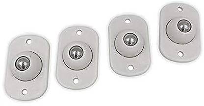 PUHBRHY 4 Pc Self Adhesive Mini Swivel Casters Wheels,Universal Wheels at The Bottom of The Storage Box, Swivel Caster Wheels 360 Degree Rotation Pulley for Furniture Various Storage Boxes Swivel Furniture Caster (Pack of4) Single Unit Measuring Wheel