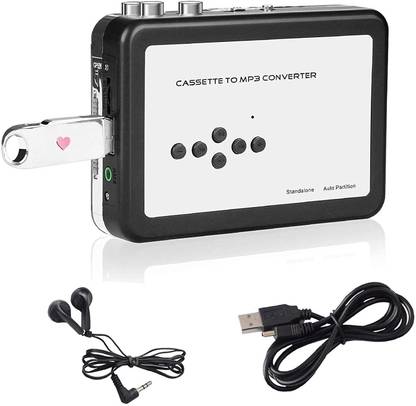 microware Cassette Player Recorder?Cassette to MP3 Converter, Walkman Cassette Tapes Conversion to MP3 / CD / USB Storage via USB Flash Driver?with Earphones, Volume Control, No PC Required MP3 Player