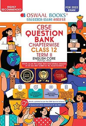Oswaal Cbse Question Bank Chapterwise for Term 2, Class 12, English Core (for 2022 Exam)