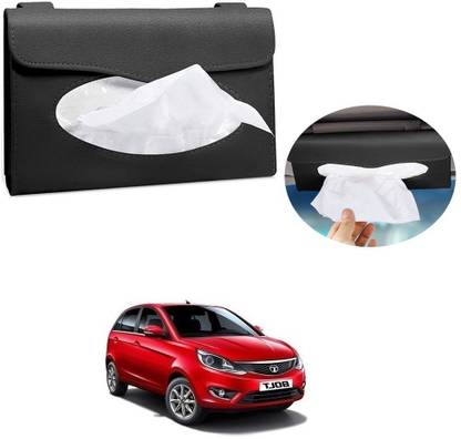 AutoGnix Car Tissue Holder Sun Visor T Holder PU Leather For Tata Bolt Vehicle Tissue Dispenser