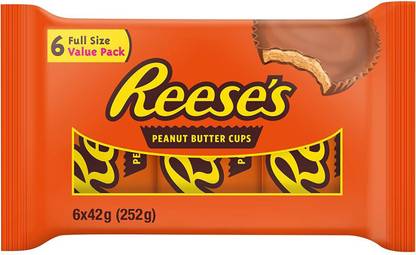 HERSHEY'S PEANUT BUTTER 6 CUPS IMPORTED MADE IN USA 6 X 42G Bars