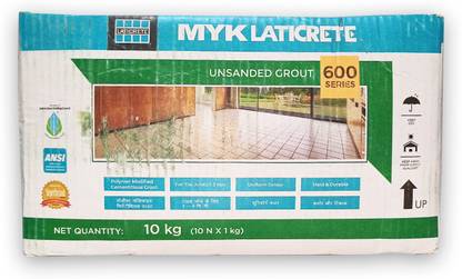 MYK LATICRETE Unsanded Grout 600 Series 1 kg (Mocha) Polymer based, Unsanded Cement Grout for Interior & Exterior, Floor & Wall Tiles Joints (1 BOX OF 10 PCS) Crack Filler