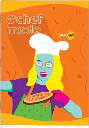 NAVNEET Youva Soft Bound Long Book Trendy Series 17x27 cm Regular Notebook Single Line 172 Pages