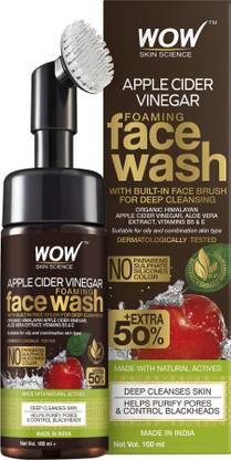 WOW SKIN SCIENCE Apple Cider Vinegar Foaming  – No Parabens, Sulphate Face Wash  (150 ml)