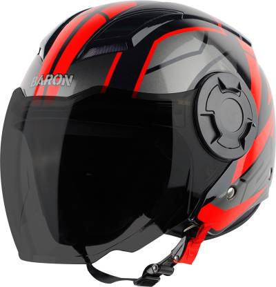 Steelbird SBH-31 Baron ISI Certified Open Face Helmet for Men and Women Motorbike Helmet