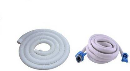 KI BATH FITTINGS Washing machine Hose Inlet pipe With Outlet Pipe For Drain/Extension/Outlet Hose Pipe For Drain/Extension/Outlet Hose Pipe For Top Loading Fully Automatic Washing Machine Pipe (Inlet+Outlet Combo) Size-Both 5 Meter Hose Pipe