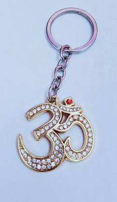 raddle OM gold colorwith crystal key ring Key Chain