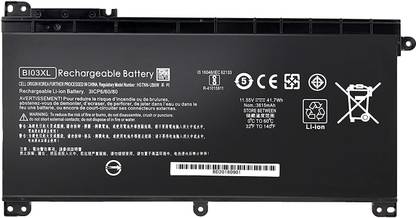 WISTAR BI03XL Battery for HP Pavilion X360 M3-U 13-U M3-U001DX M3-U103DX 13-U100TU 13-U100TU 13-U118TU Stream 14-AX 14-ax010nr 14-ax020wm 14-ax030wm TPN-W118 Laptop HSTNN-LB7P HSTNN-UB6W 843537-541 3 Cell Laptop Battery