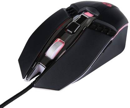 HP M270 Professional Gaming Mouse with Backlit, 6 Buttons, 4 Speed Customizable 2400 DPI, Ergonomic Design & LED Lighting, Metal Scroll Wheel Lightweight Wired Ambidextrous Optical Mouse