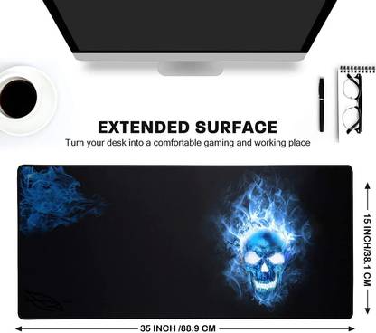 Tech-X Professional Large Gaming Mouse Pad(35.5X23.6 inch)Pad Non-Slip Base,Waterproof and Foldable Pad,Computer Game Mouse Mat Desktop Pad Carpet Mouse Mat for Gamers,Desktop,Laptop,Console,Keyboard,Black Non Slip Base Mousepad