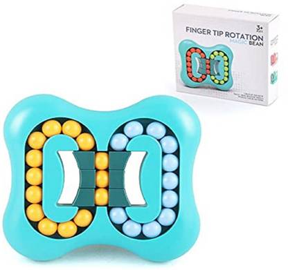 KTRS Magic Bea Cube Intelligent Funny Rotating Fingertip Top Toy Stress Relief Toy Magic Bean Rotating Toy Magic Bean Rotating Cube