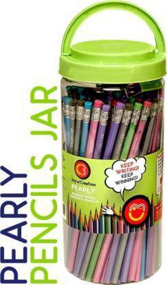 DOMS -C3 Perly Rubber Tipped 100 Super Dark Pencils Box with 5 Sharpners Pencil