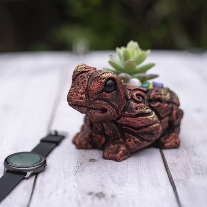 New Life Eco Friendly Jumping Frog Table Planter Pots With Saucer for Balcony Indoor Plant Container Set