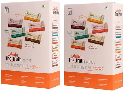 The Whole Truth Protein Bars - SUPER SAVER PACK All in one Flavour's- Pack of 12 Protein Bars