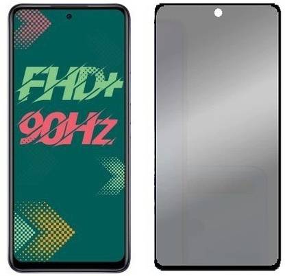 ECMERED Edge To Edge Tempered Glass for Poco M4 Pro Privacy