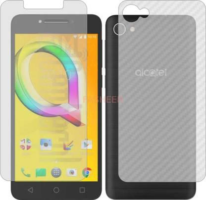 Fasheen Front and Back Tempered Glass for ALCATEL A5 LED (Front Matte Finish & Back 3d Carbon Fiber)