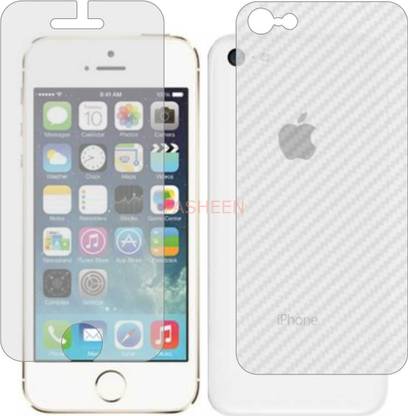 Fasheen Front and Back Tempered Glass for APPLE IPHONE 5C (Front Matte Finish & Back 3d Carbon Fiber)