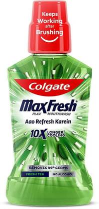 Colgate Plax Fresh Tea Mouthwash 500 ML (Pack Of 3) - Fresh Tea