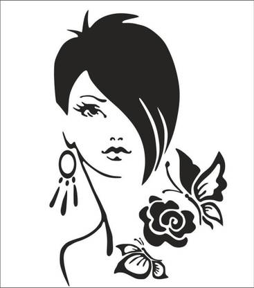 décor nirmal 91 cm Beautiful black girl wall sticker full water proof covering area Self Adhesive Sticker