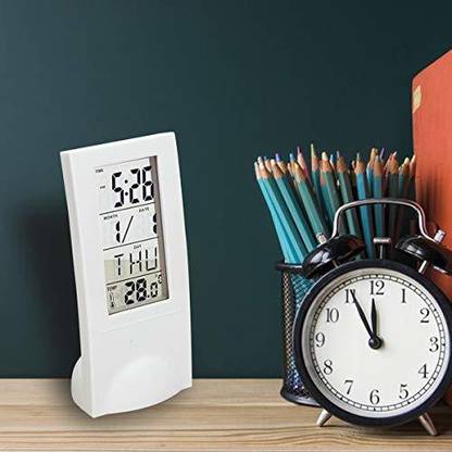 Metro Global Digital White Clock