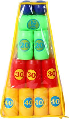 toysons My First Hit game with plastic cans n ball- Big Hit the Glass tower party game Bowling
