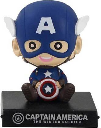 Kidsters Captain Bobblehead with Mobile Holder for Car Dashboard, Office & Study Table