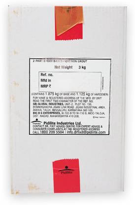 Pidilite Dr. Fixit Epoxy Injection Grout [3 KG] Two-Part Epoxy Based Moisture Insensitive Injection Grout Crack Filler