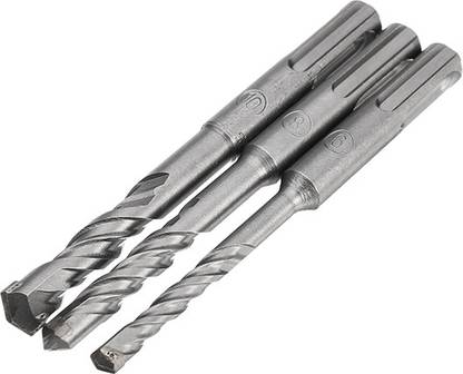 Gadariya King 3PCS 6MM 8MM 10MM ELECTRIC HAMMER DRILL BIT SET 110MM CARBIDE TIP SDS PLUS SHANK CONCRETE DRILL BITS