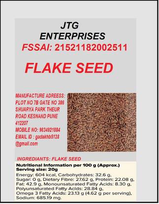 JTGEnterprises Flake Seed Brown Flax Seeds