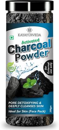 KAYAYURVEDA 100% Pure Activated Charcoal Powder