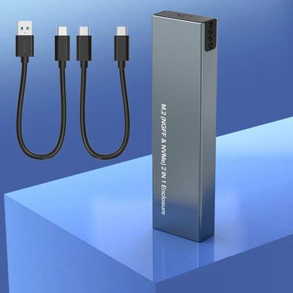 VIBOTON Portable SSD enclosure for nvme & m.2 ssd , USB 3.1 Gen 2 Interface with Up to 10 Gbps Data Transfer Speed Fits Only for NVMe PCI-E M2 M-Key 2242/2260/2280 Size (NVMe-SSD-CASE) 4.5 inch Shock Resistant External Hard Drive Enclosure