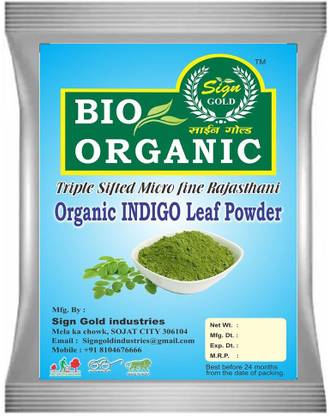 sign gold 100% Organic Indigo Powder
