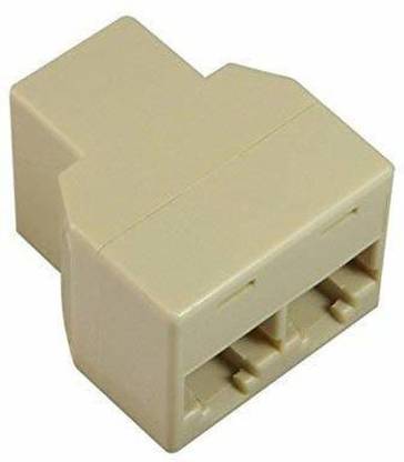 ULTRABYTES RJ45 Connector, RJ45 Port 1 to 2 Dual Female Port Splitter Connector CAT6 LAN Ethernet Socket Network Cable Connection Adapter (Pack of 2 )) Lan Adapter