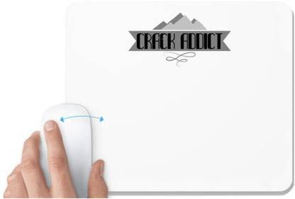 UDNAG White Mousepad 'Climbing | Crack Addict' for Computer / PC / Laptop [230 x 200 x 5mm] Mousepad