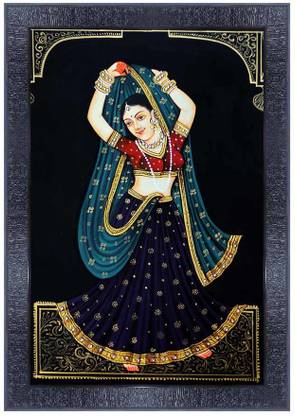 pnf Rajasthani culture art Wood Photo Frames with Acrylic Sheet (Glass) 125(10*14inch,Multicolour,Synthetic) Digital Reprint 14 inch x 10 inch Painting