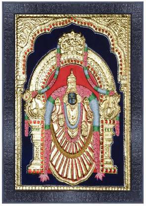 pnf Classical Tanjore art Wood Photo Frames with Acrylic Sheet (Glass) 21064 Digital Reprint 14 inch x 10 inch Painting