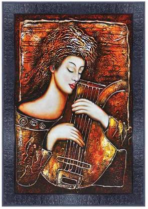 pnf Modern art Wood Photo Frames with Acrylic Sheet (Glass) 5492 Digital Reprint 14 inch x 10 inch Painting