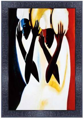 pnf Modern art Wood Photo Frames with Acrylic Sheet (Glass) 9339 Digital Reprint 14 inch x 10 inch Painting