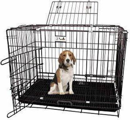 Paw Care 30 Inch Strong Metal Dog Cage Suitable for Beagle,Cocker Spaniel,Bulldog etc- 38 Hard Crate Pet Crate