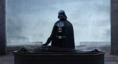 Star Wars Darth Vader Padme Amidala Rain Matte Finish Poster Photographic Paper