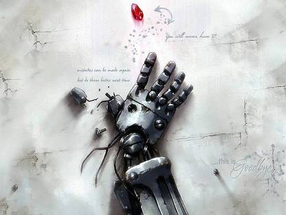 Metal Full Metal Alchemist Automail Elric Edward Matte Finish Poster Photographic Paper