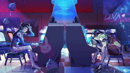 D Va Overwatch Genji Overwatch Overwatch Matte Finish Poster Photographic Paper