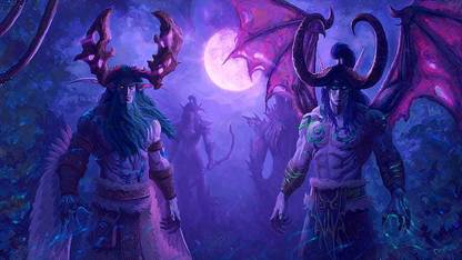 Warcraft World Of Warcraft Illidan Stormrage Malfurion Stormrage Warrior Matte Finish Poster Photographic Paper