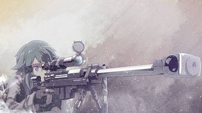 Sword Art Online Asada Shino Sniper Rifle Snow Matte Finish Poster Photographic Paper