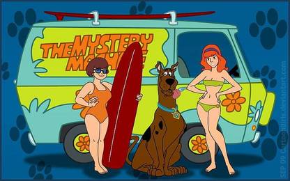 The Mystery Machine Scooby Doo Velma Dinkley Daphne Blake Matte Finish Poster Photographic Paper