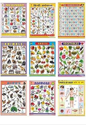 KIDS LEARNING WALL CHART Paper Print