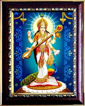 SUNINOW saraswati photo Religious Frame